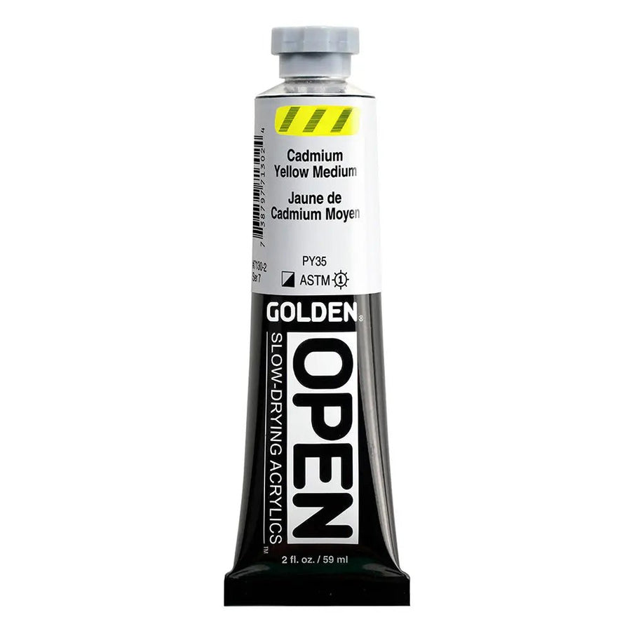 Golden OPEN Acrylfarbe Cadmium Gelb Mittel 59 ml - Kidis Art