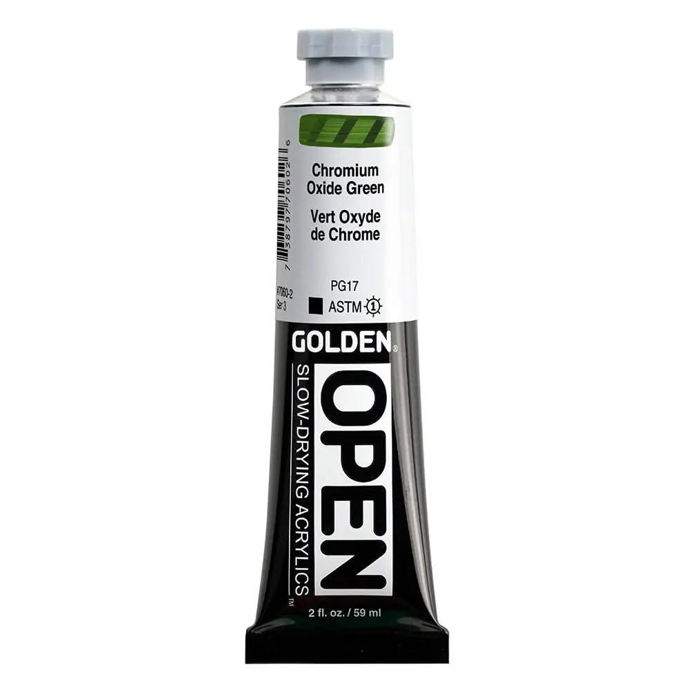 Golden OPEN Acrylfarbe Chrom.oxid. Grun 59 ml - Kidis Art