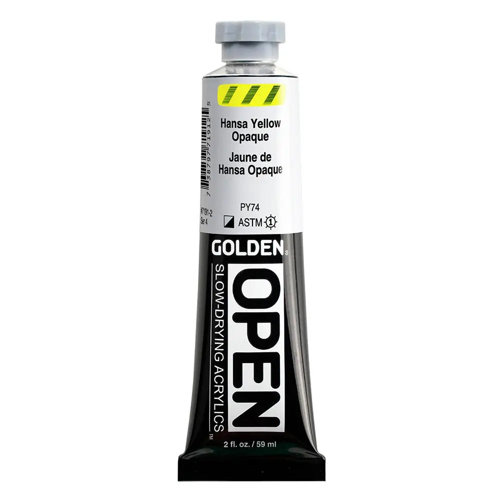 Golden OPEN Acrylfarbe Hansa Gelb Op. 59 ml - Kidis Art