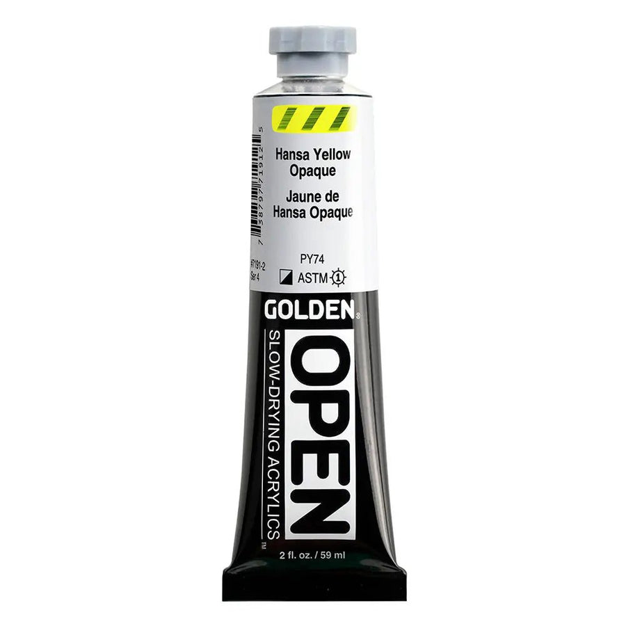 Golden OPEN Acrylfarbe Hansa Gelb Op. 59 ml - Kidis Art