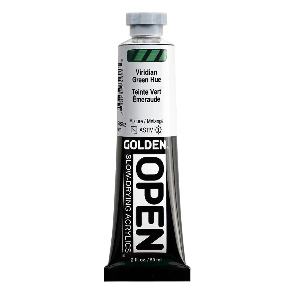 Golden OPEN Acrylfarbe Viridiangrun Farbton 59 ml - Kidis Art