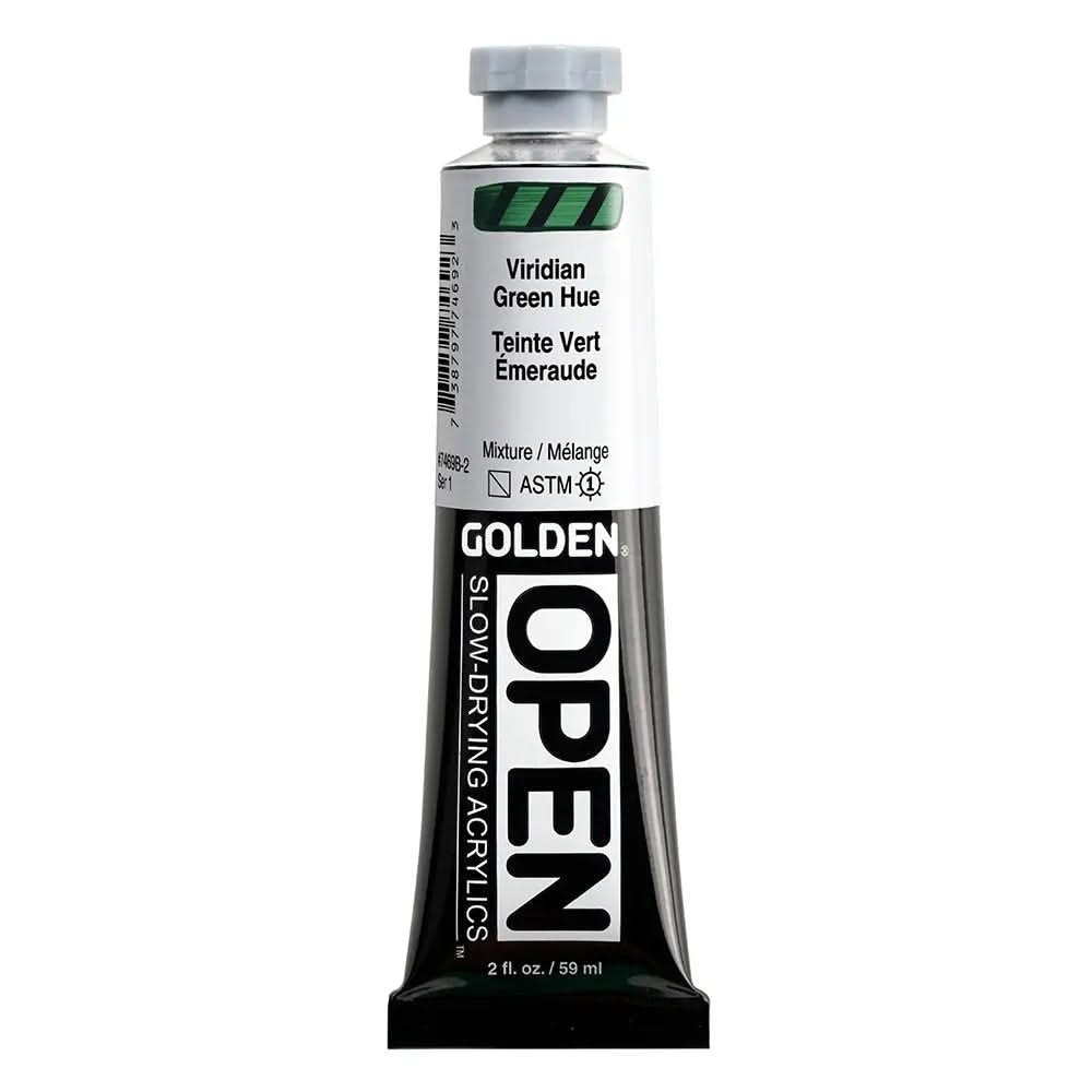 Golden OPEN Acrylfarbe Viridiangrun Farbton 59 ml - Kidis Art