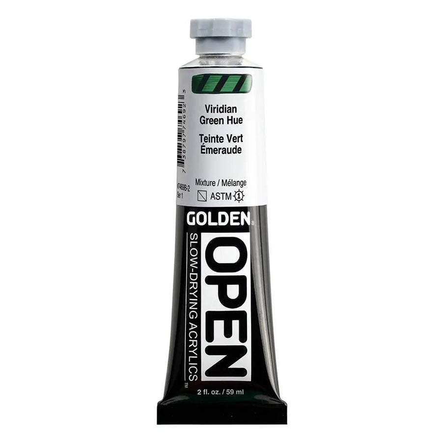 Golden OPEN Acrylfarbe Viridiangrun Farbton 59 ml - Kidis Art