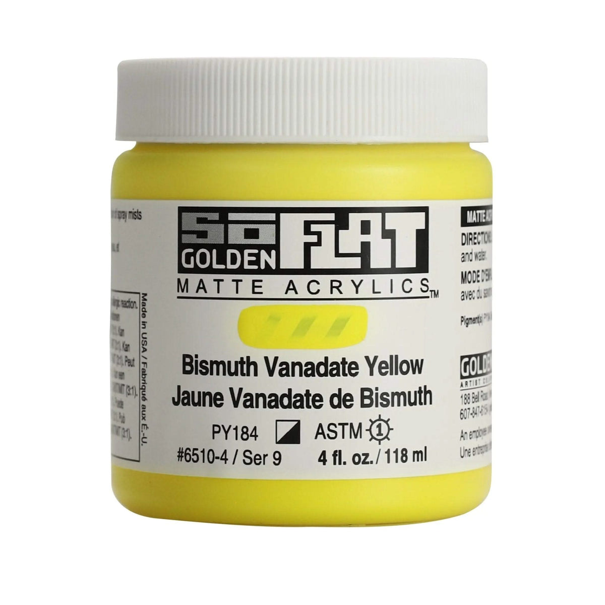 Golden SoFlat Acrylfarbe Bismutvanadat Gelb118 ml - Kidis Art