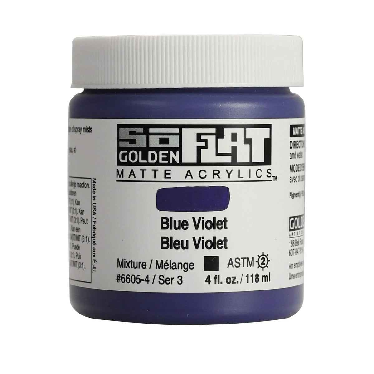 Golden SoFlat Acrylfarbe Blau Violett 118 ml - Kidis Art