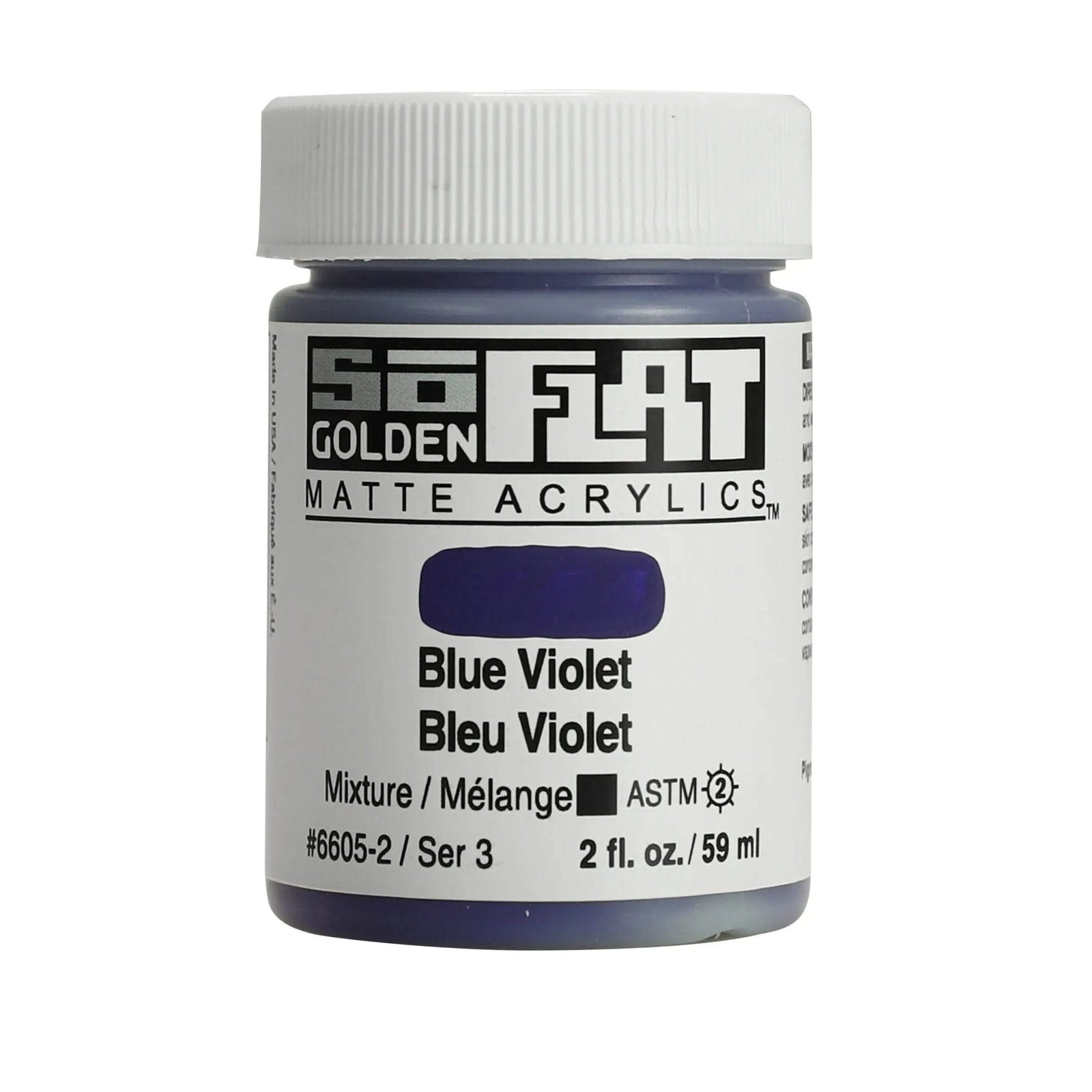 Golden SoFlat Acrylfarbe Blau Violett 59 ml - Kidis Art