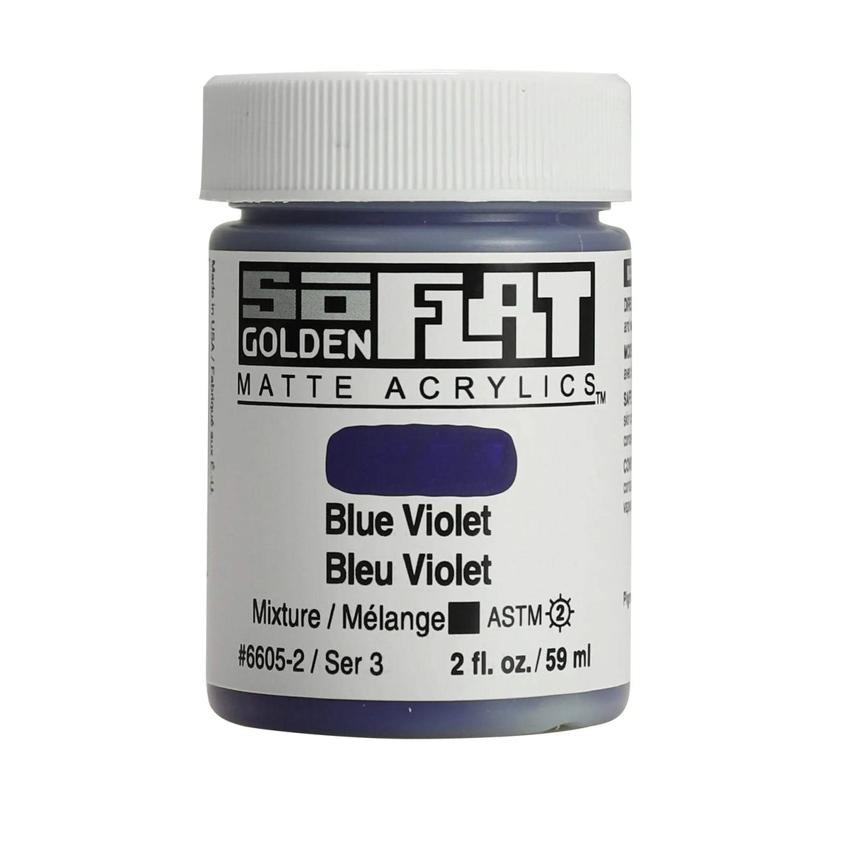 Golden SoFlat Acrylfarbe Blau Violett 59 ml - Kidis Art