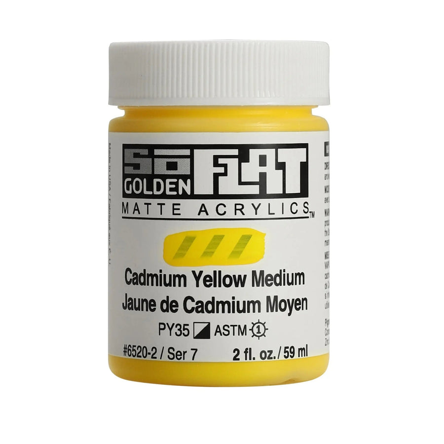 Golden SoFlat Acrylfarbe Cadmium Gelb Mittel 59m - Kidis Art