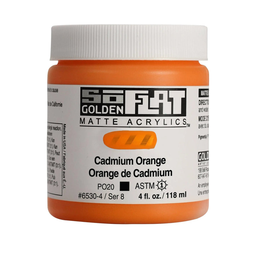 Golden SoFlat Acrylfarbe Cadmium Orange 118 ml - Kidis Art