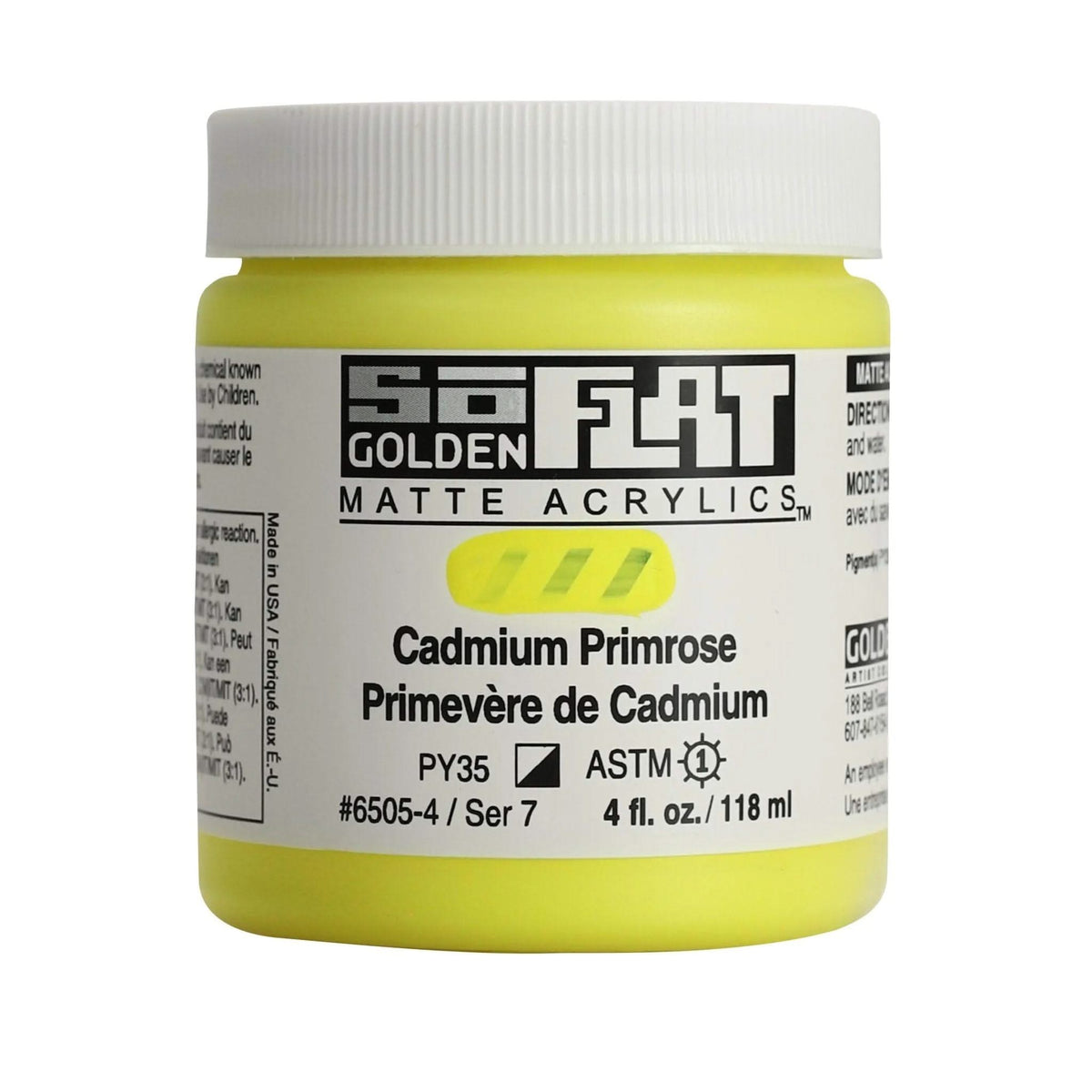 Golden SoFlat Acrylfarbe Cadmium Primel 118 ml - Kidis Art