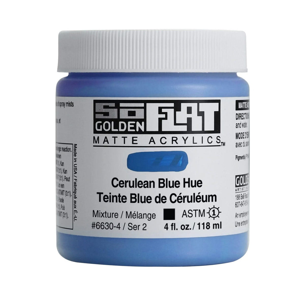 Golden SoFlat Acrylfarbe Colinblau Farbton 118 ml - Kidis Art