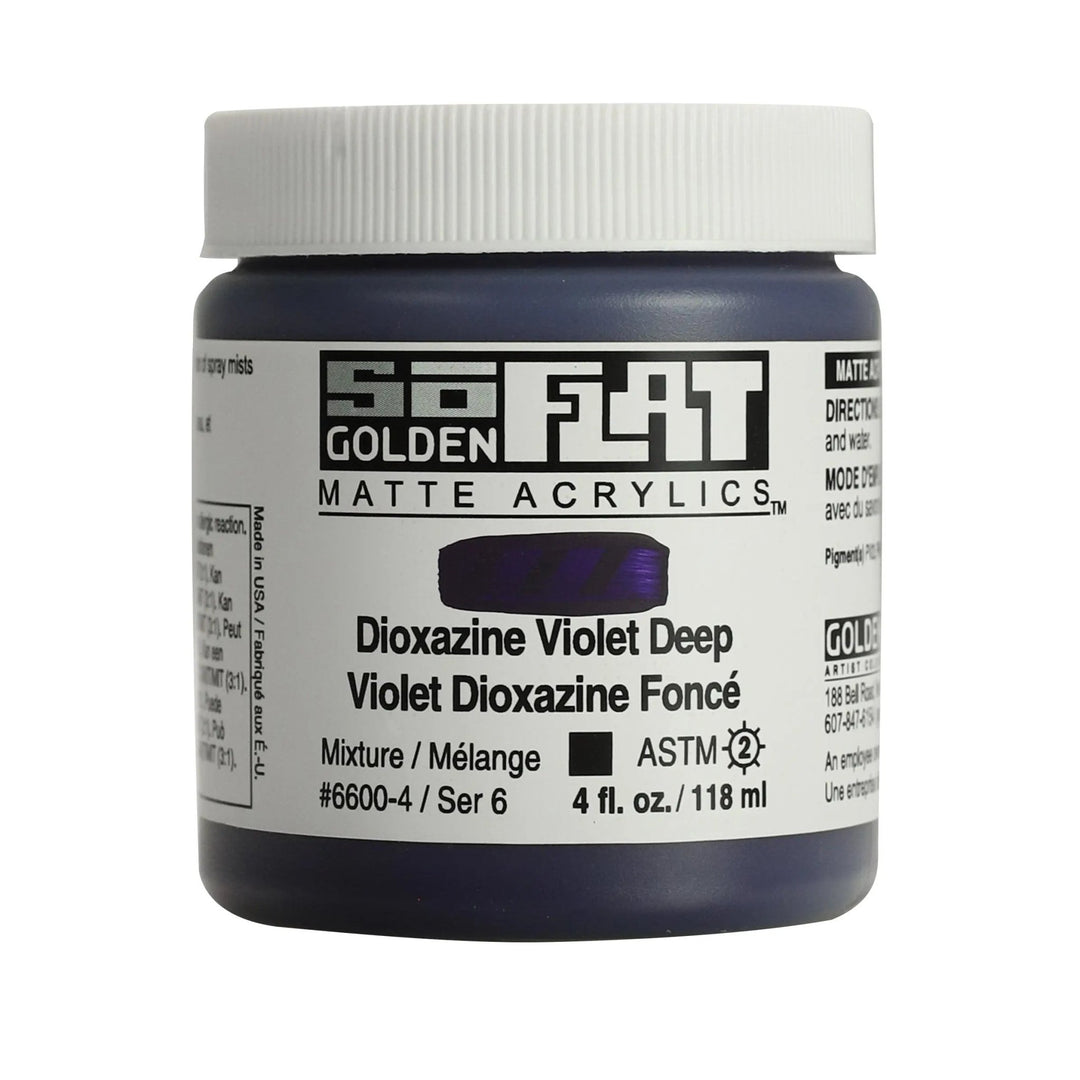 Golden SoFlat Acrylfarbe Dioxazinviolett Dunkel 118m - Kidis Art