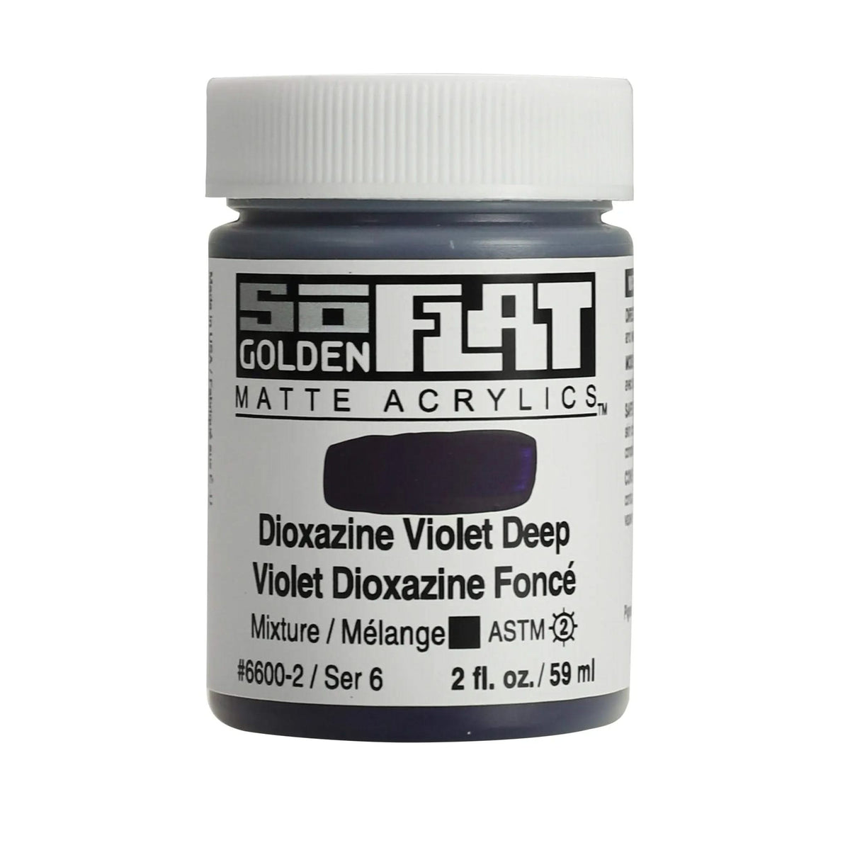 Golden SoFlat Acrylfarbe Dioxazinviolett Dunkel 59 ml - Kidis Art