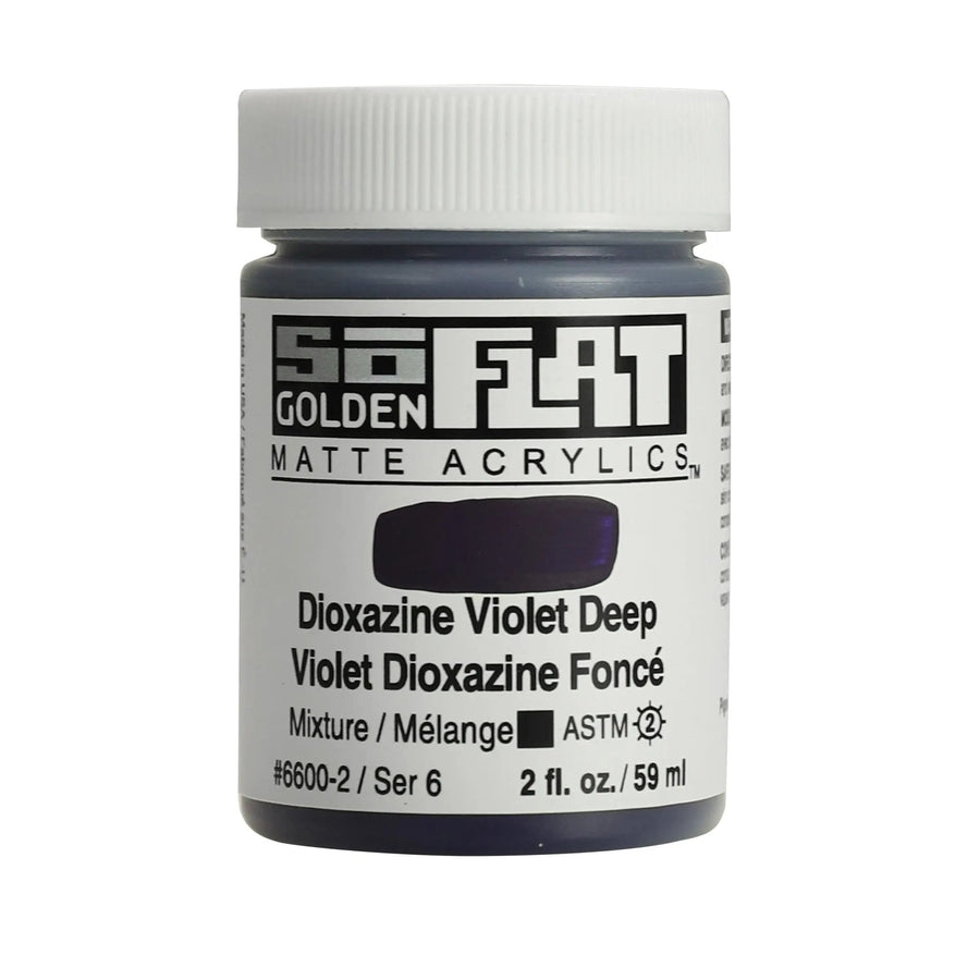 Golden SoFlat Acrylfarbe Dioxazinviolett Dunkel 59 ml - Kidis Art