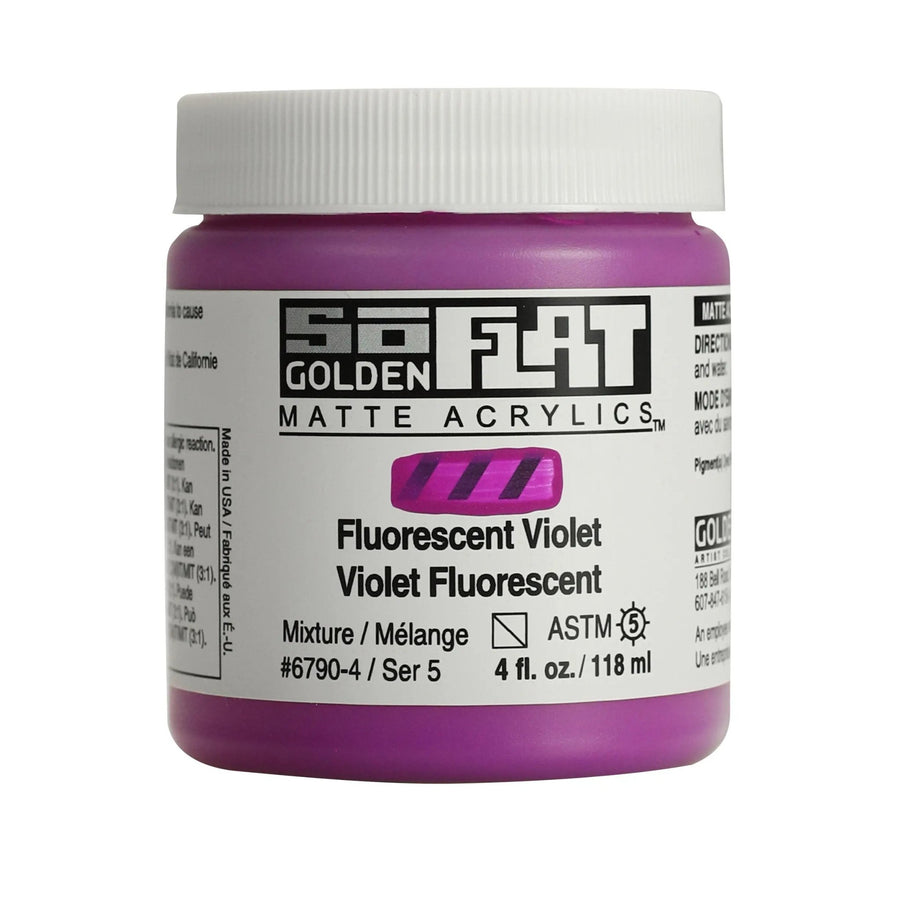 Golden SoFlat Acrylfarbe Fluoreszierend Violett 118 ml - Kidis Art