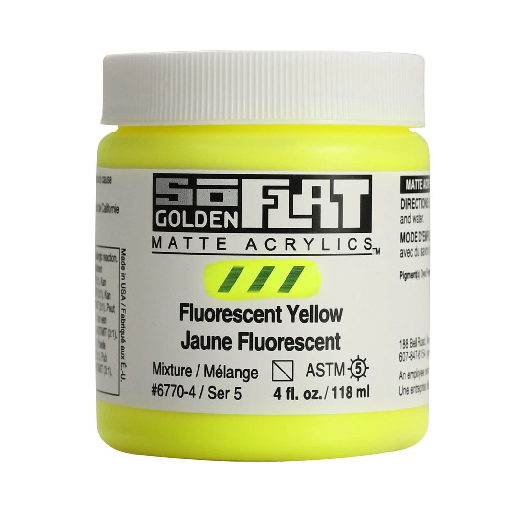 Golden SoFlat Acrylfarbe Fluoreszierend Ylw 118 ml - Kidis Art