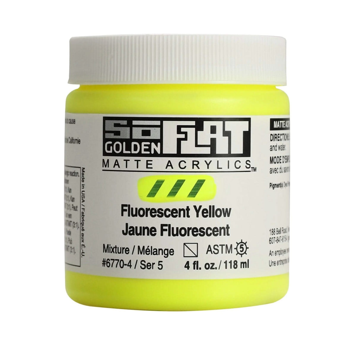 Golden SoFlat Acrylfarbe Fluoreszierend Ylw 118 ml - Kidis Art