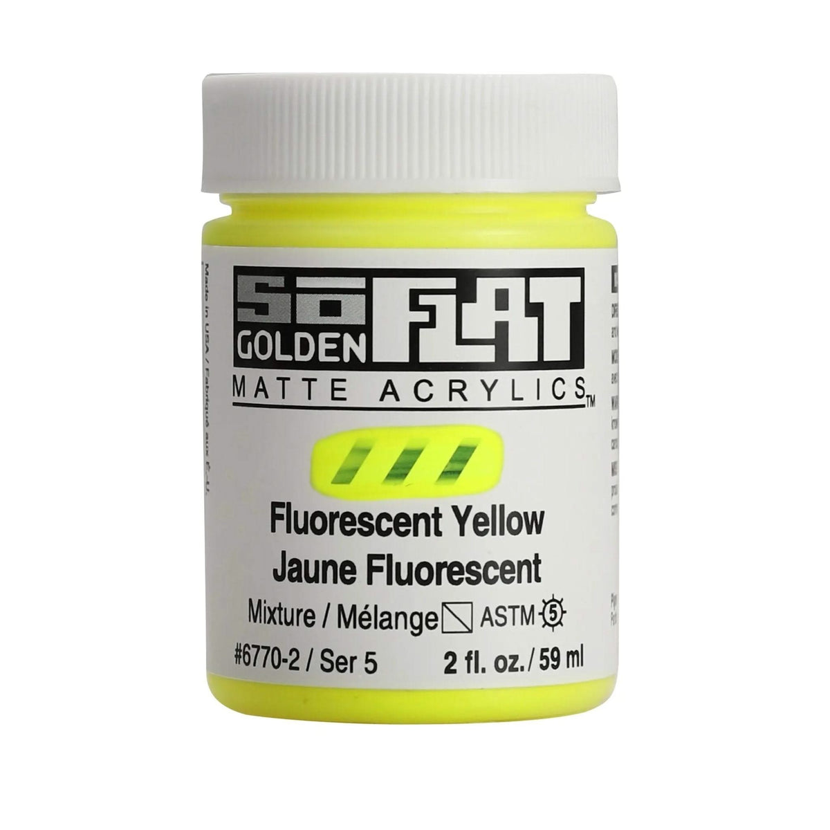 Golden SoFlat Acrylfarbe Fluoreszierend Ylw 59 ml - Kidis Art