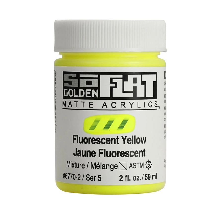 Golden SoFlat Acrylfarbe Fluoreszierend Ylw 59 ml - Kidis Art