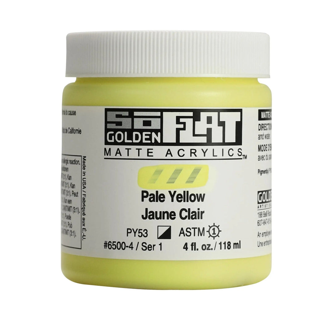 Golden SoFlat Acrylfarbe Gelb Hell 118 ml - Kidis Art