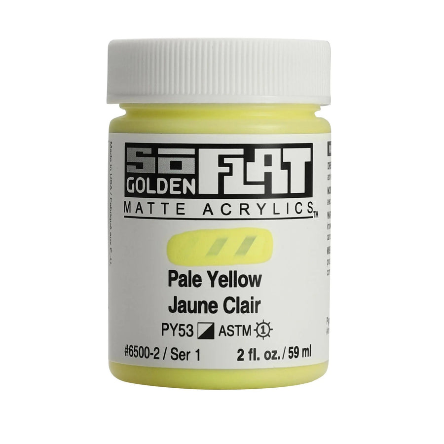 Golden SoFlat Acrylfarbe Gelb Hell 59 ml - Kidis Art