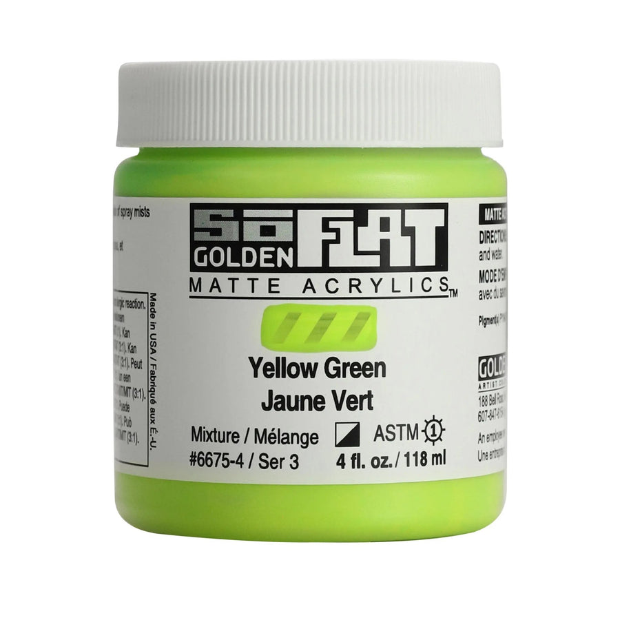Golden SoFlat Acrylfarbe Gelbgrun 118 ml - Kidis Art