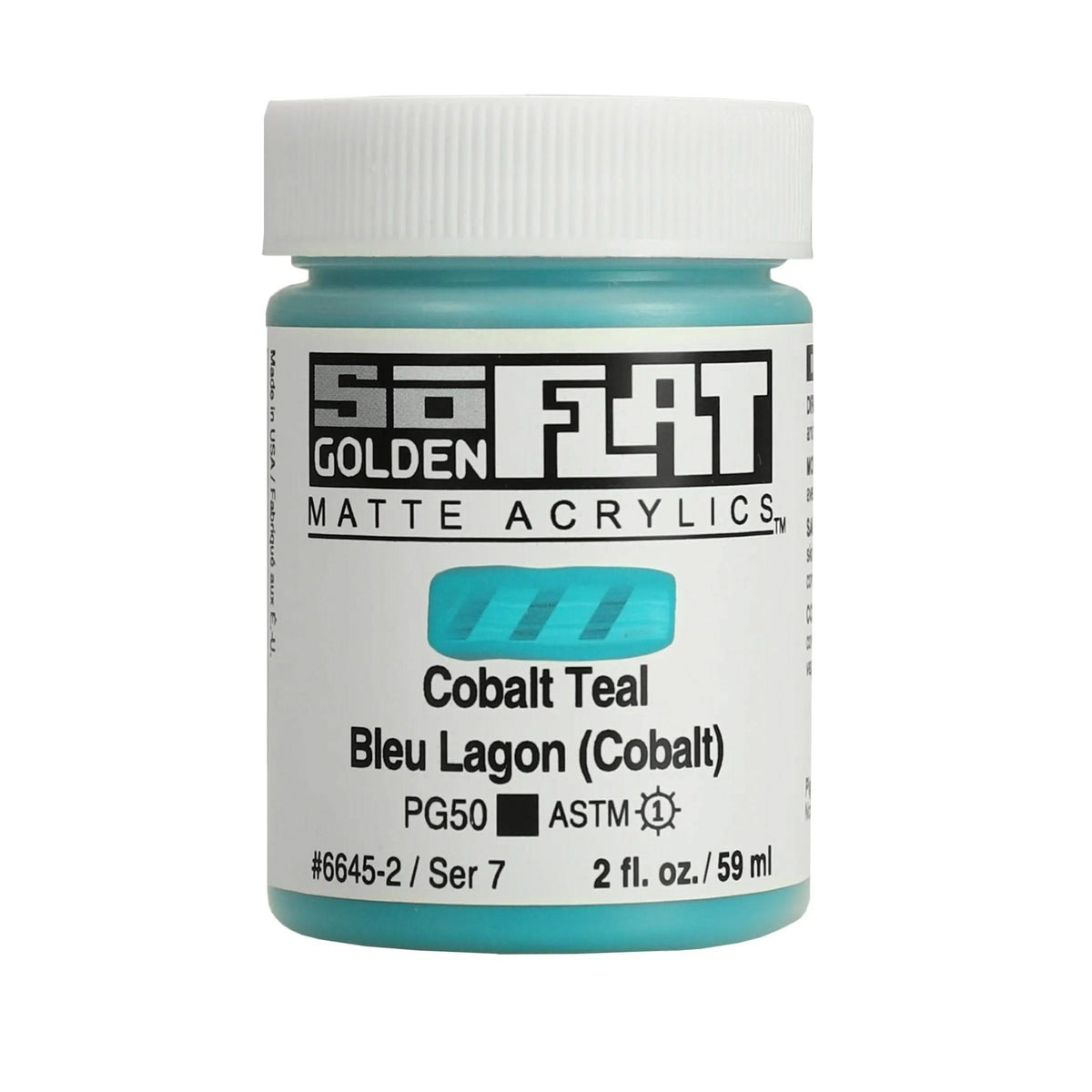 Golden SoFlat Acrylfarbe Kobaltblaugrun 59 ml - Kidis Art