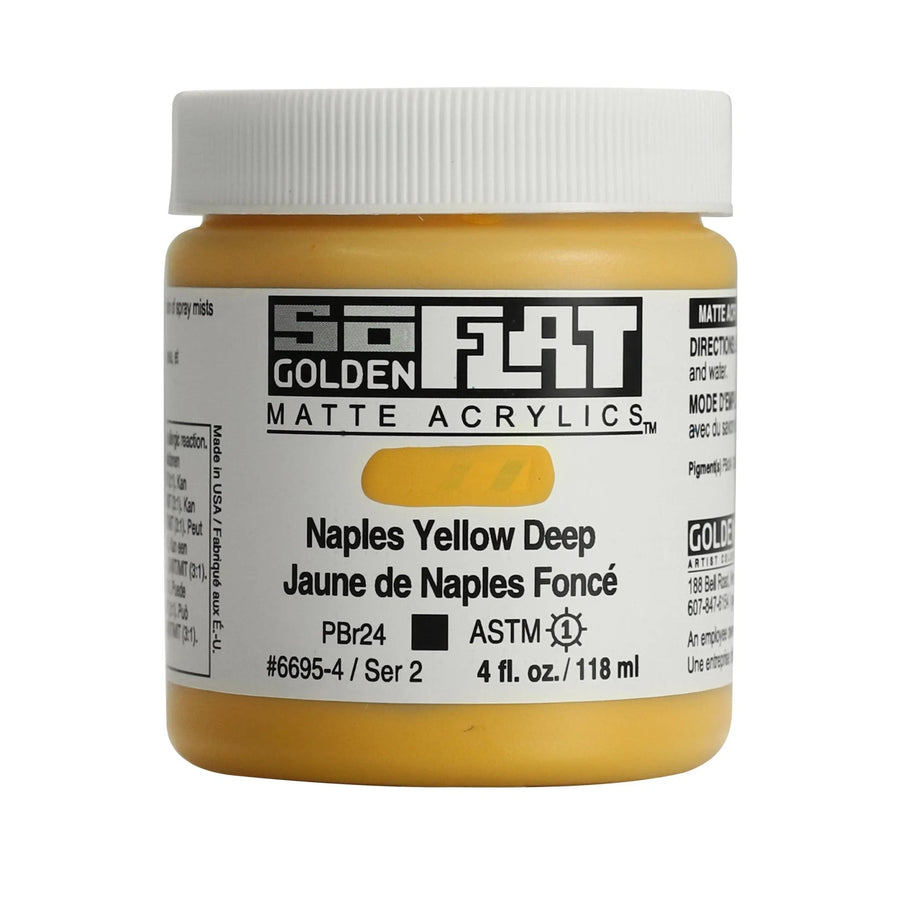 Golden SoFlat Acrylfarbe Naepelgelb Dunkel 118 ml - Kidis Art