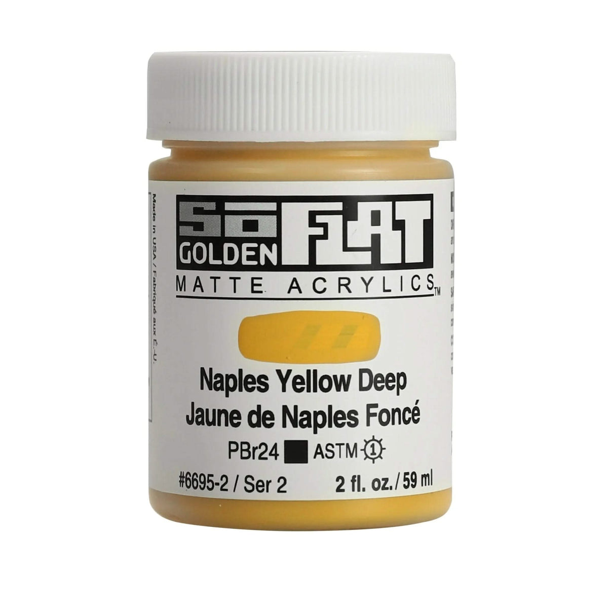 Golden SoFlat Acrylfarbe Naepelgelb Dunkel 59 ml - Kidis Art