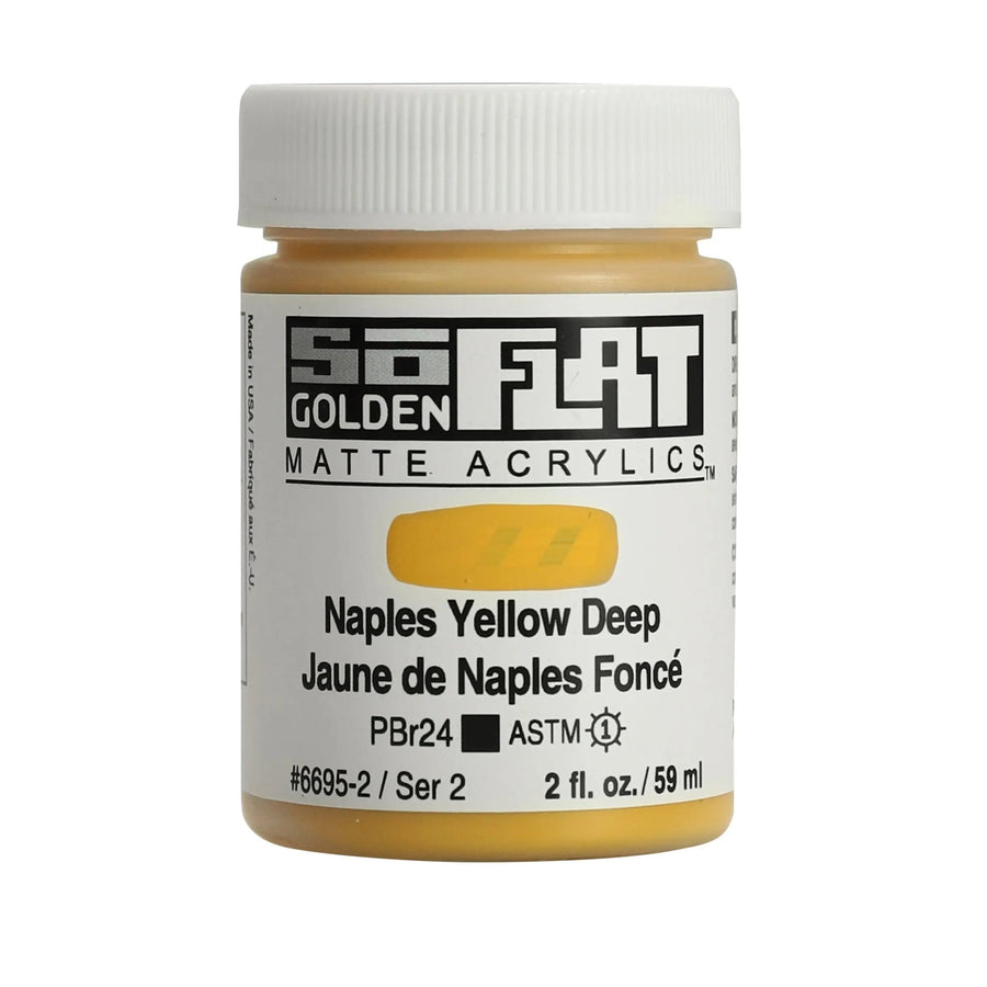 Golden SoFlat Acrylfarbe Naepelgelb Dunkel 59 ml - Kidis Art