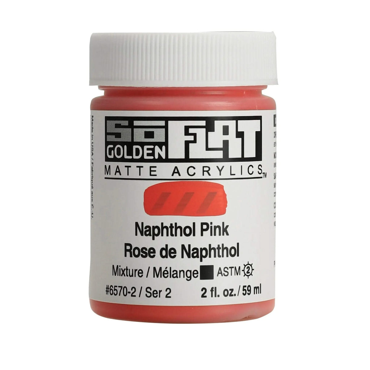 Golden SoFlat Acrylfarbe Naphthol Pink 59 ml - Kidis Art