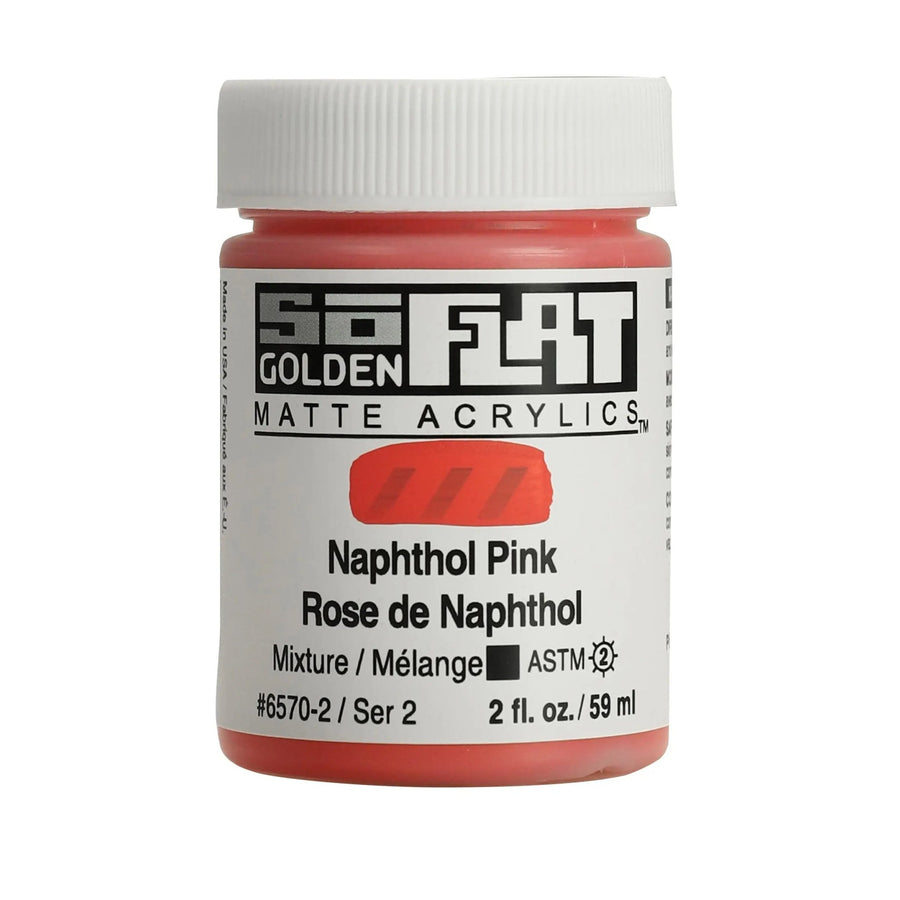 Golden SoFlat Acrylfarbe Naphthol Pink 59 ml - Kidis Art