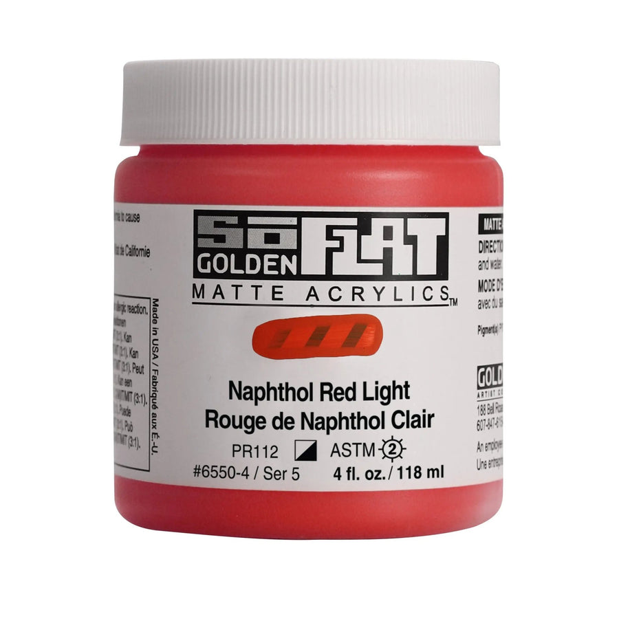 Golden SoFlat Acrylfarbe Naphthol Rot Hell 118 ml - Kidis Art
