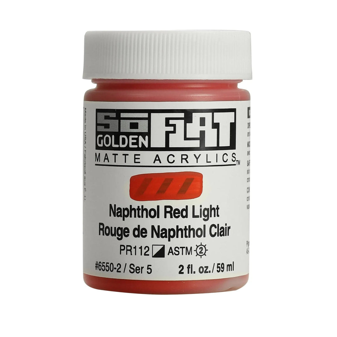 Golden SoFlat Acrylfarbe Naphthol Rot Hell 59 ml - Kidis Art