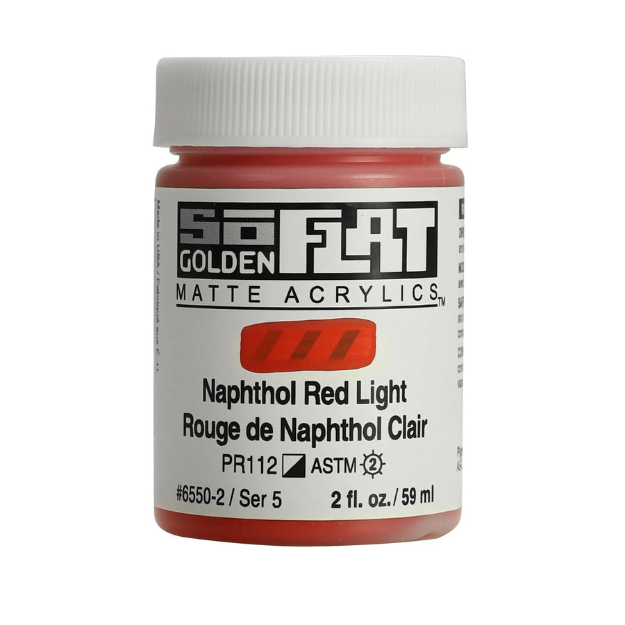 Golden SoFlat Acrylfarbe Naphthol Rot Hell 59 ml - Kidis Art