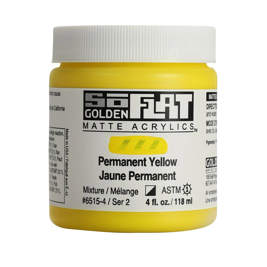 Golden SoFlat Acrylfarbe Permanent Gelb 118 ml - Kidis Art