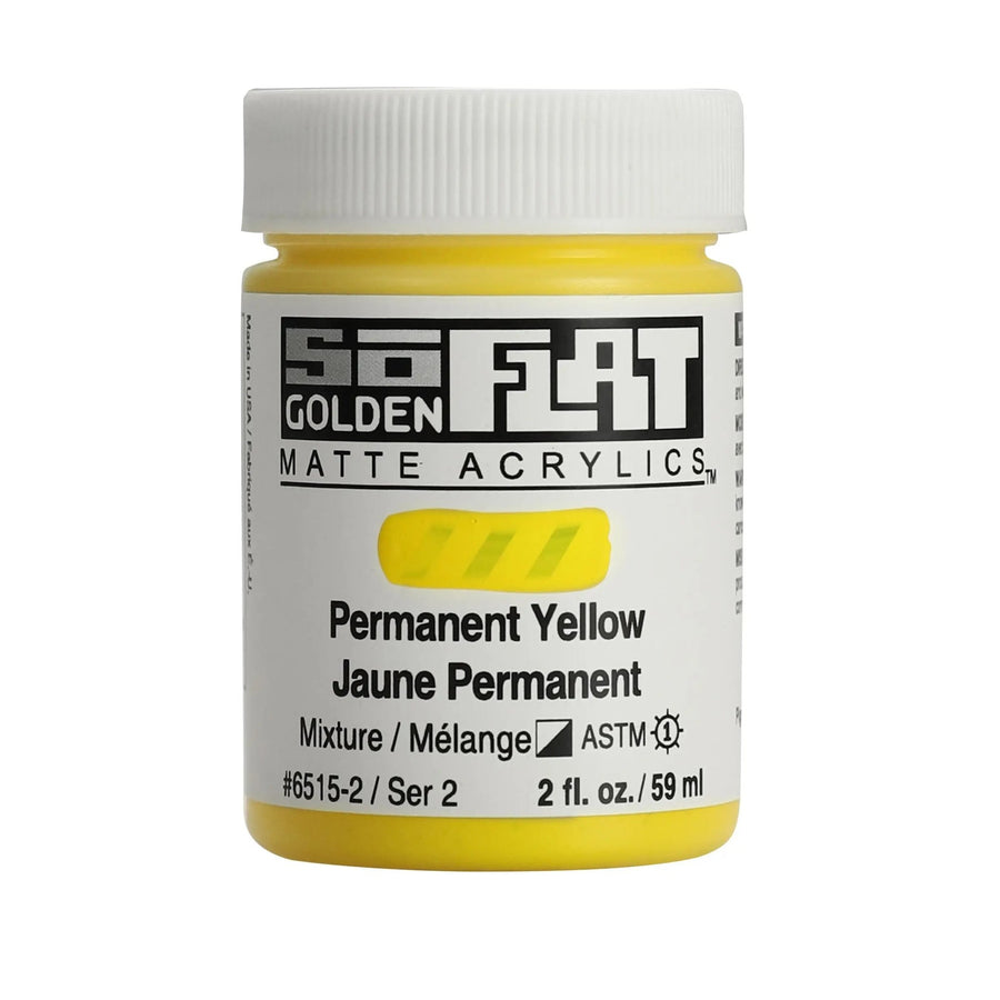 Golden SoFlat Acrylfarbe Permanent Gelb 59 ml - Kidis Art