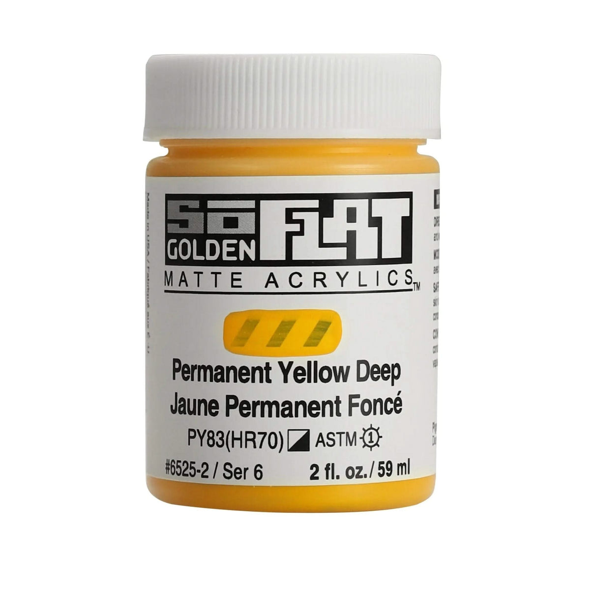 Golden SoFlat Acrylfarbe Permanent Gelb Dunkel 59 ml - Kidis Art