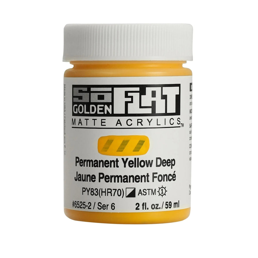 Golden SoFlat Acrylfarbe Permanent Gelb Dunkel 59 ml - Kidis Art