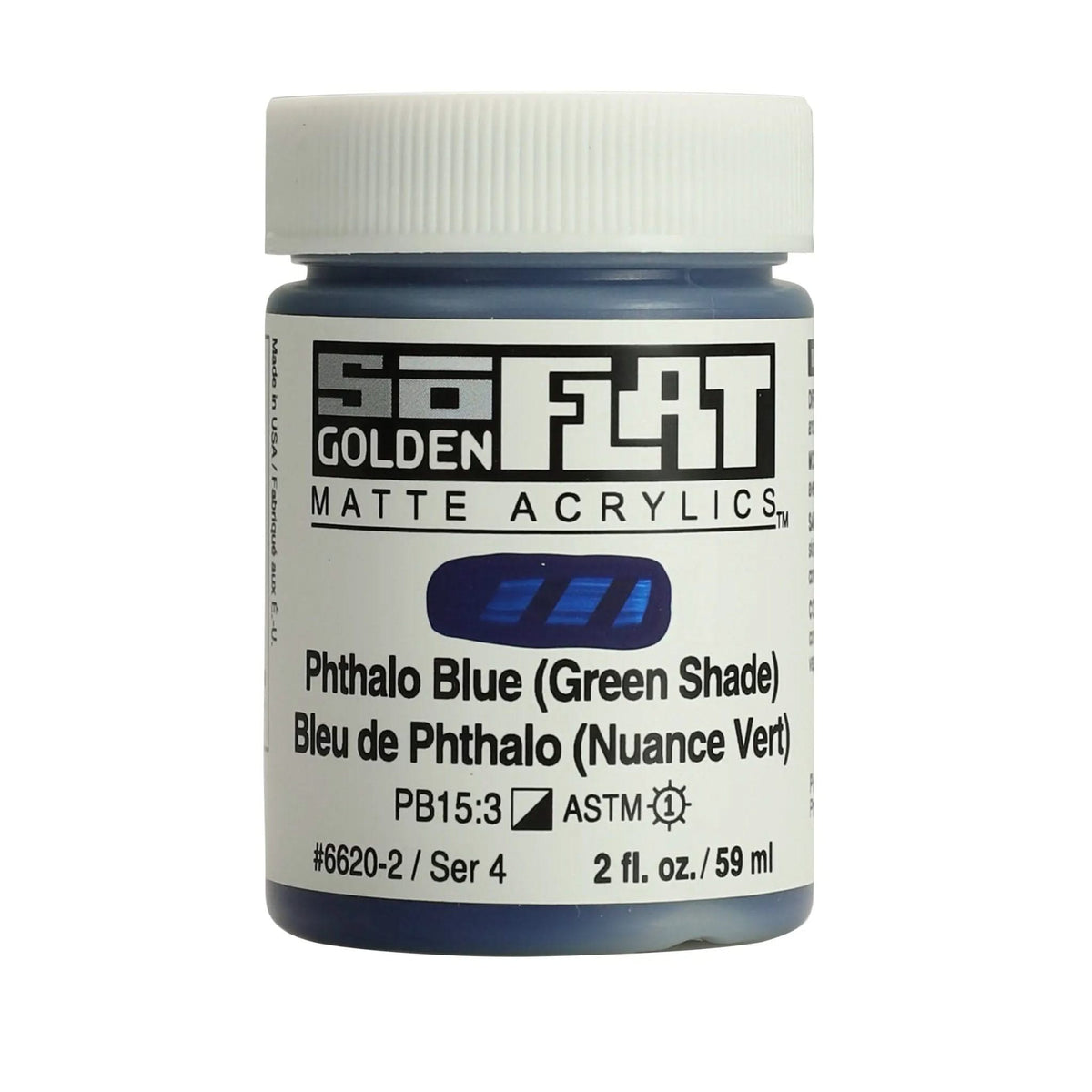 Golden SoFlat Acrylfarbe Phthaloblau (Grünton) 59 ml - Kidis Art