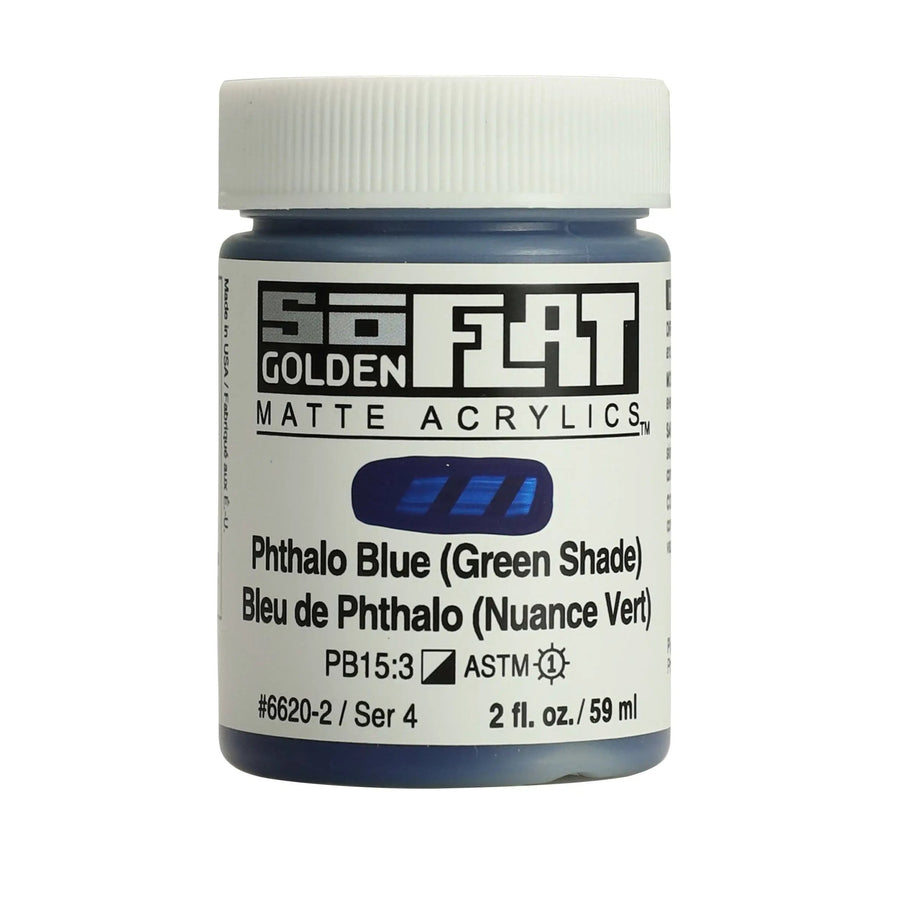 Golden SoFlat Acrylfarbe Phthaloblau (Grünton) 59 ml - Kidis Art
