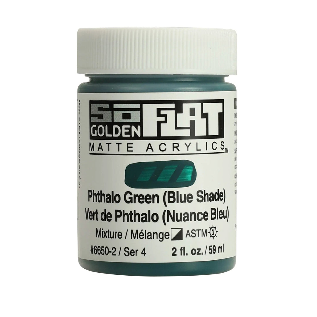 Golden SoFlat Acrylfarbe Phthalogrün (Blauton) 59 ml - Kidis Art