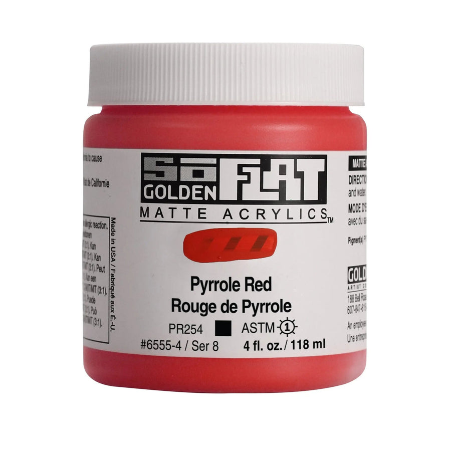 Golden SoFlat Acrylfarbe Pyrrolrot 118 ml - Kidis Art