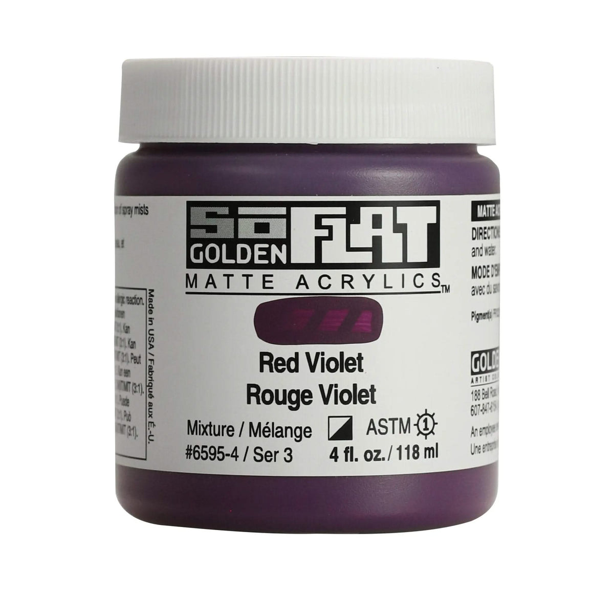 Golden SoFlat Acrylfarbe Rot Violett 118 ml - Kidis Art