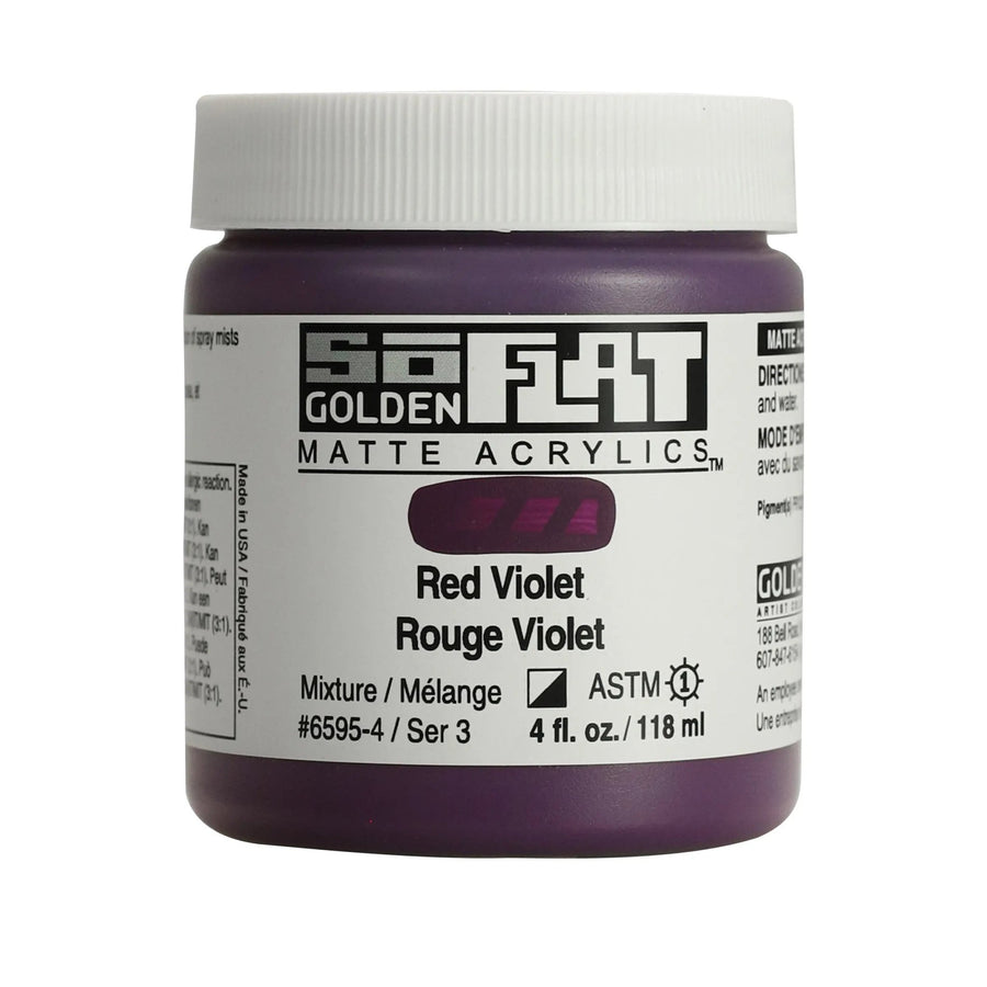 Golden SoFlat Acrylfarbe Rot Violett 118 ml - Kidis Art