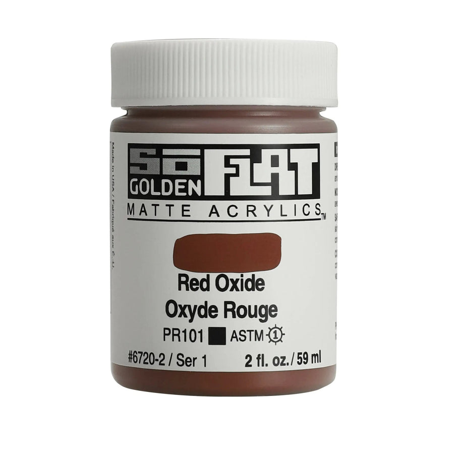 Golden SoFlat Acrylfarbe Rotoxid 2 Oz. / 59 ml - Kidis Art