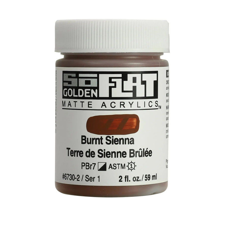 Golden SoFlat Acrylfarbe Siena Gebrannt 59 ml - Kidis Art