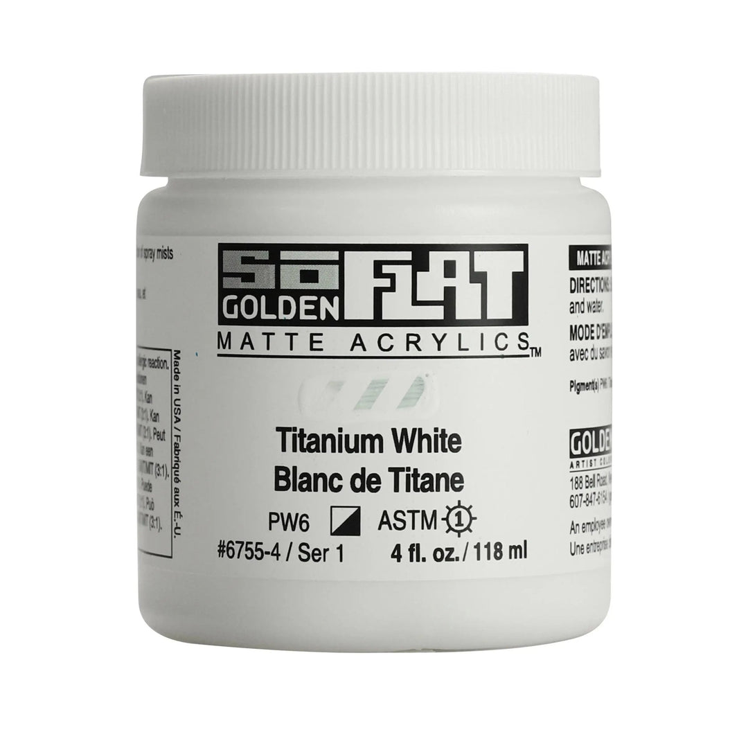 Golden SoFlat Acrylfarbe Titanweiss 118 ml - Kidis Art