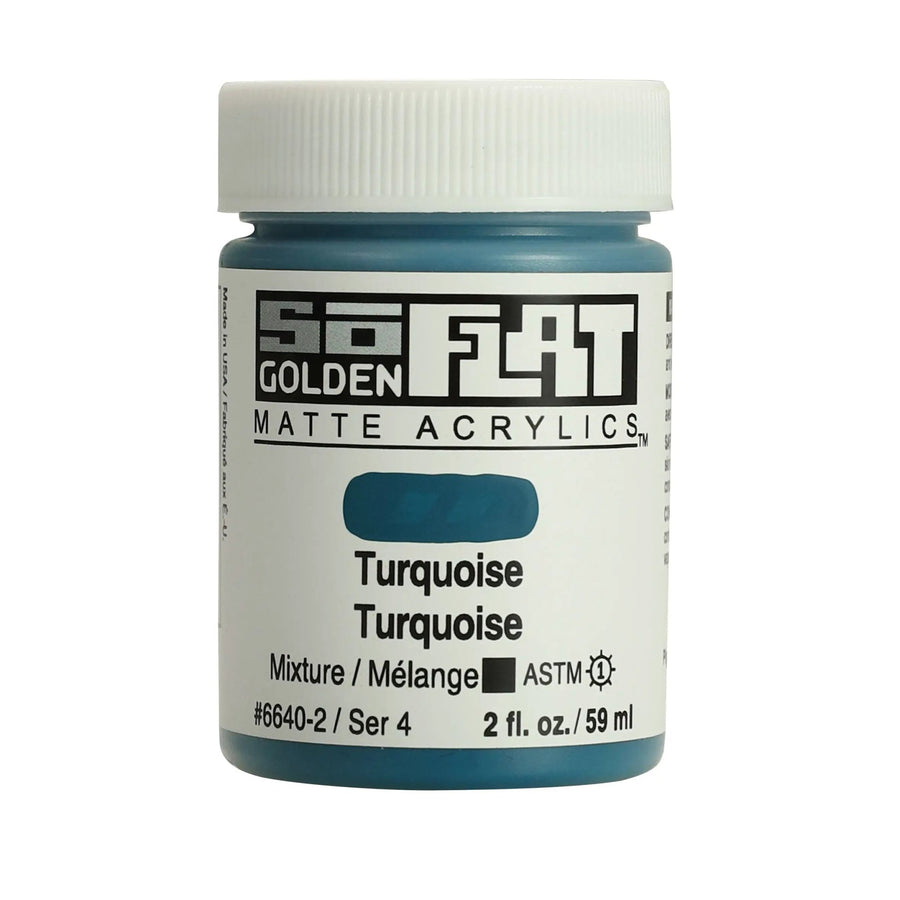 Golden SoFlat Acrylfarbe Turkis 2 Oz. / 59 ml - Kidis Art