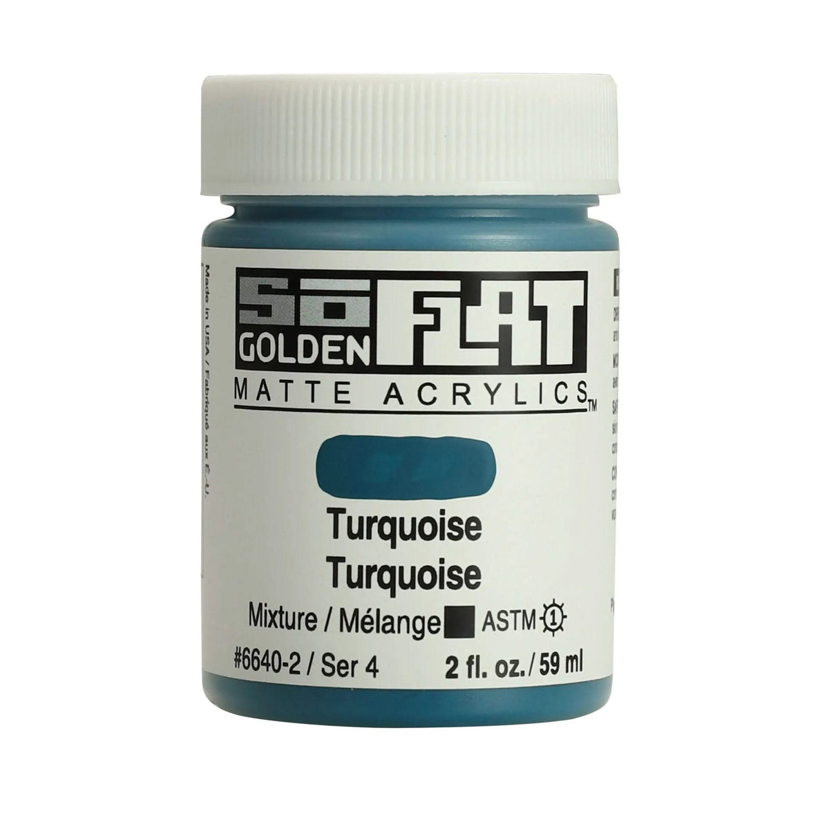 Golden SoFlat Acrylfarbe Turkis 2 Oz. / 59 ml - Kidis Art